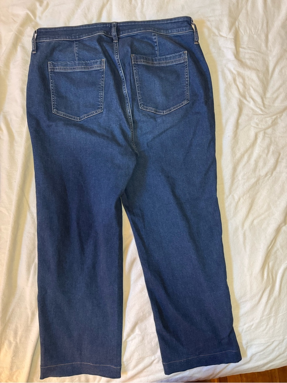 J.Crew Size 35 Dark Wash High Rise Straight Leg Stretch Jeans - Picture 8 of 11